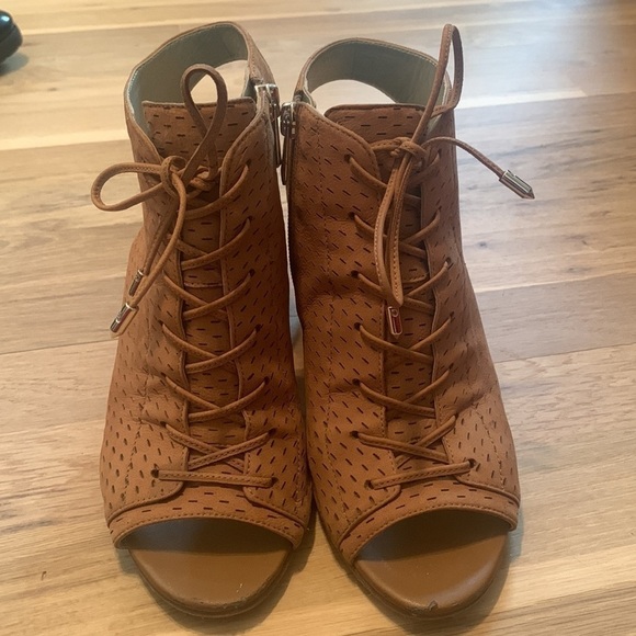 SAM Edelman Ennette Lace Up Open Toe Sling Back High Heel Booties Women’s 7 - Picture 2 of 14